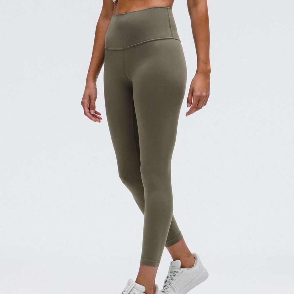 lululemon Align High Rise Pant 25" Size 8 Army Green W5CT3S Nulu Leggings